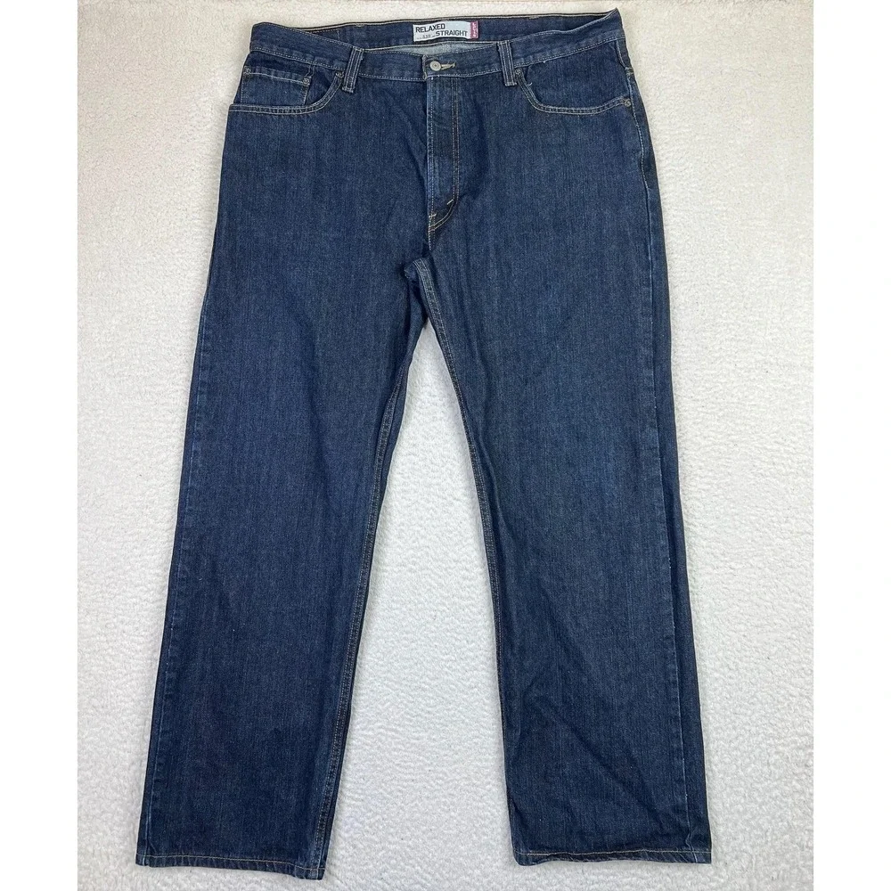 Levis 559 Jeans Mens 40x32 Blue Relaxed Straight Denim Pants Zip Fly 100% Cotton